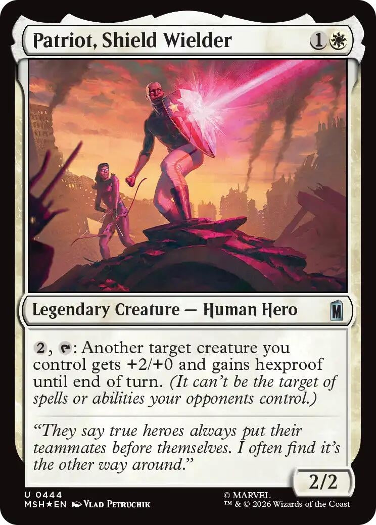 Image for Patriot, Shield Wielder (Surge Foil) (444) (MSH) - Magic: The Gathering