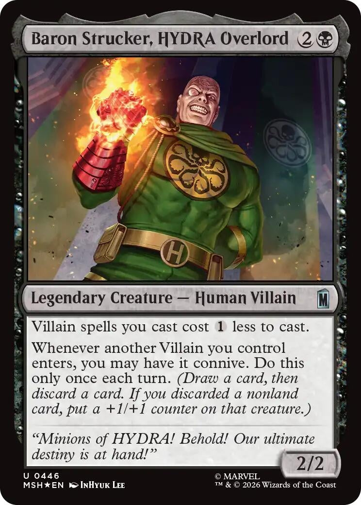 Image for Baron Strucker, HYDRA Overlord (Surge Foil) (446) (MSH) - Magic: The Gathering