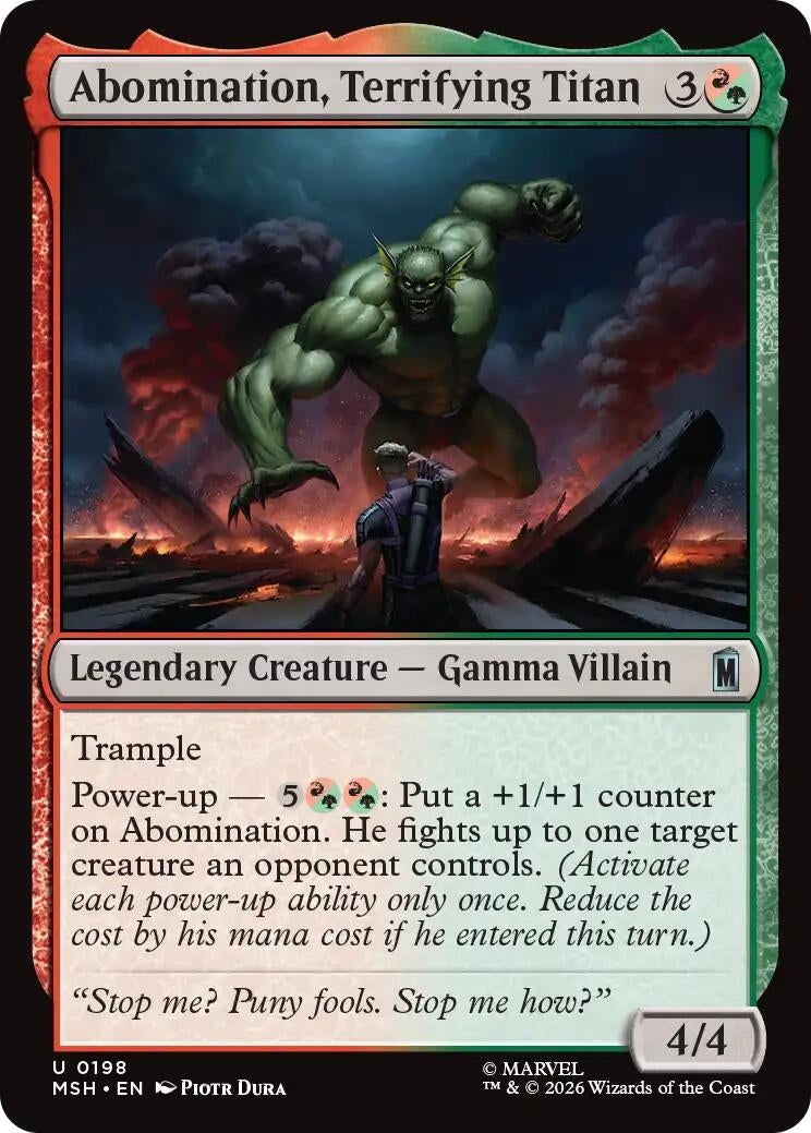 Image for Abomination, Terrifying Titan (198) (MSH) - Magic: The Gathering