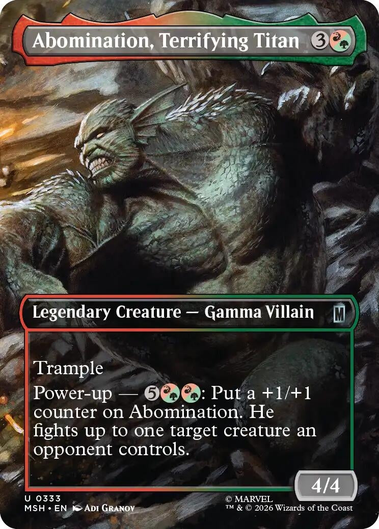 Image for Abomination, Terrifying Titan (Borderless) (333) (MSH) - Magic: The Gathering