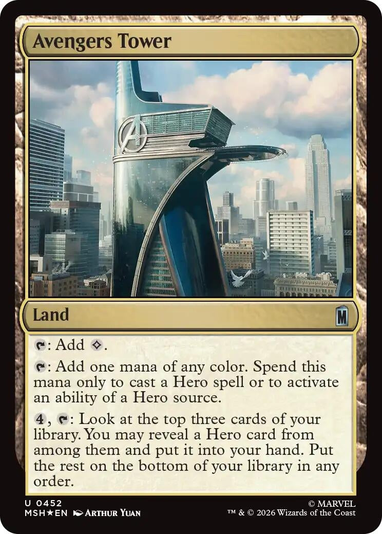 Image for Avengers Tower (Surge Foil) (452) (MSH) - Magic: The Gathering