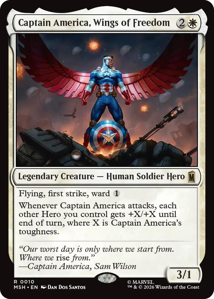 Image for Captain America, Wings of Freedom (10) (MSH) - Magic: The Gathering