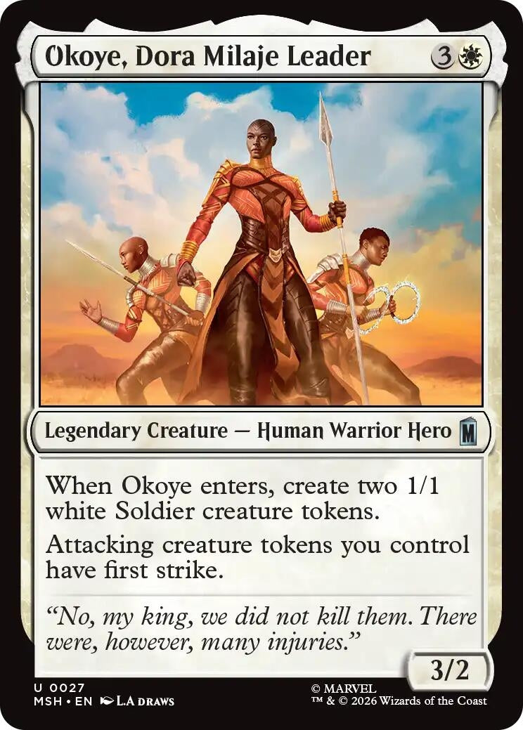 Image for Okoye, Dora Milaje Leader (27) (MSH) - Magic: The Gathering