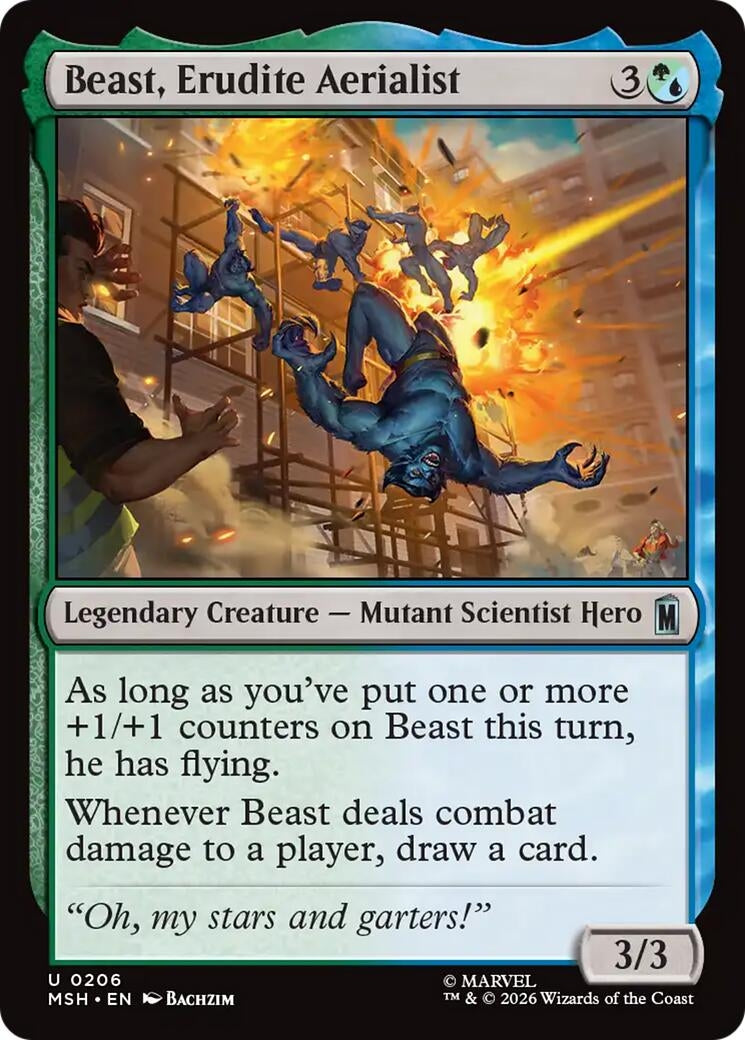 Image for Beast, Erudite Aerialist (206) (MSH) - Magic: The Gathering