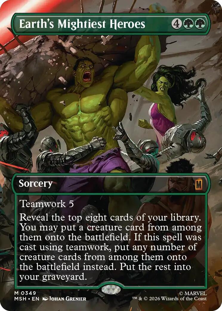 Image for Earth's Mightiest Heroes (Borderless) (349) (MSH) - Magic: The Gathering