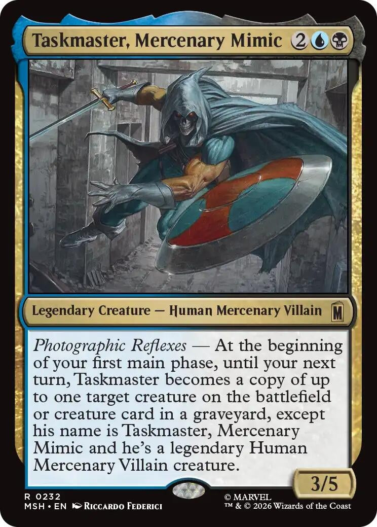 Image for Taskmaster, Mercenary Mimic (232) (MSH) - Magic: The Gathering