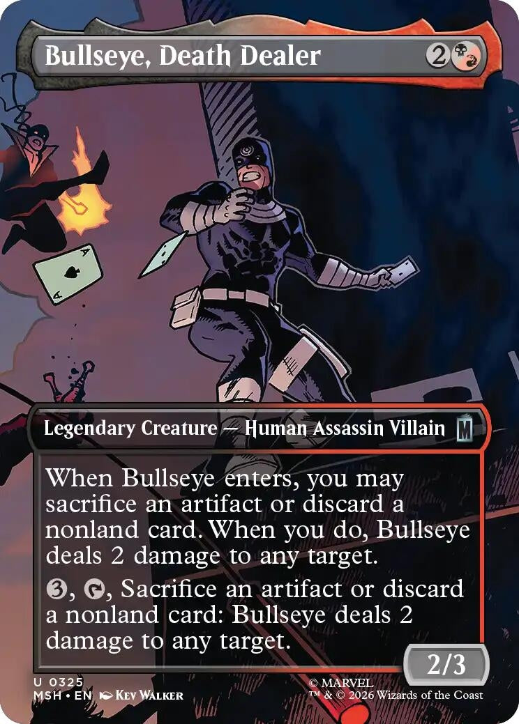 Image for Bullseye, Death Dealer (Borderless) (325) (MSH) - Magic: The Gathering