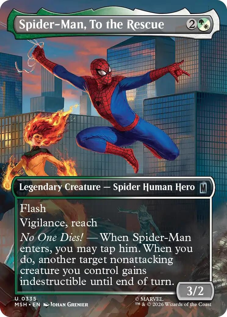 Image for Spider-Man, To the Rescue (Borderless) (335) (MSH) - Magic: The Gathering