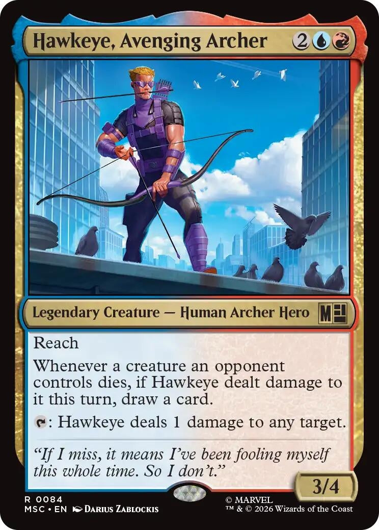 Image for Hawkeye, Avenging Archer (Surge Foil) (84) (MSC) - Magic: The Gathering