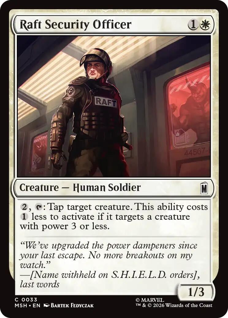 Image for Raft Security Officer (33) (MSH) - Magic: The Gathering