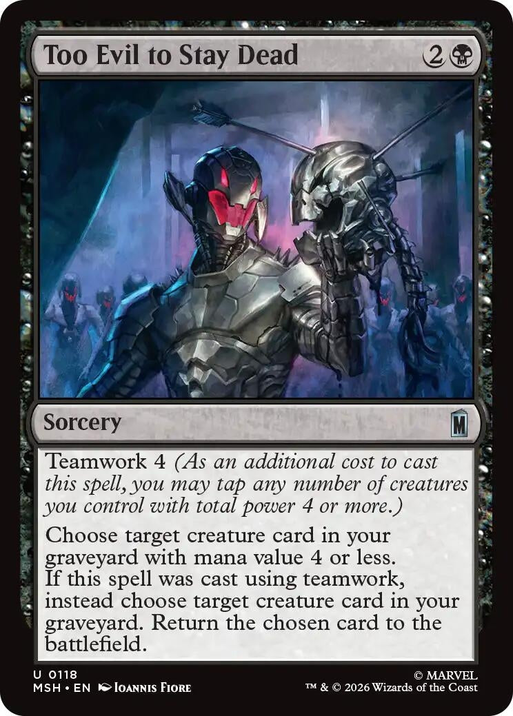 Image for Too Evil to Stay Dead (118) (MSH) - Magic: The Gathering