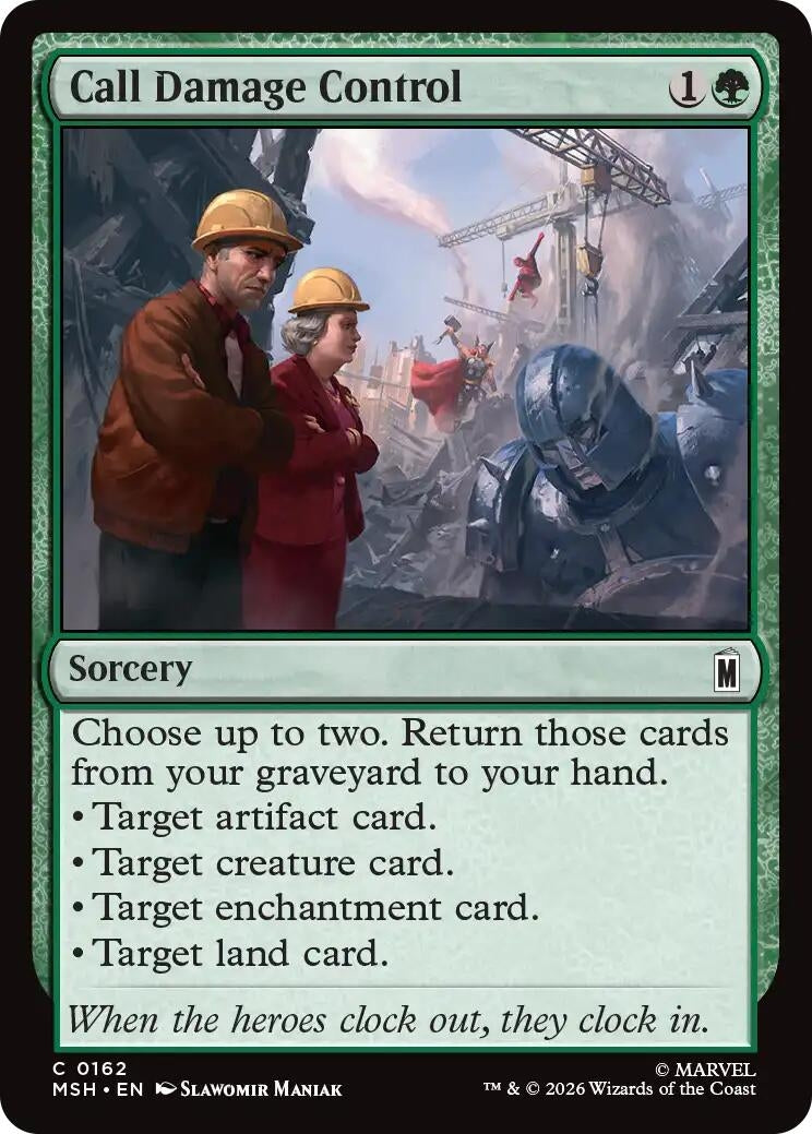Image for Call Damage Control (162) (MSH) - Magic: The Gathering