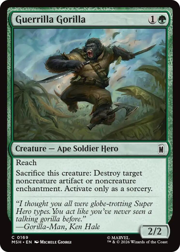 Image for Guerrilla Gorilla (169) (MSH) - Magic: The Gathering
