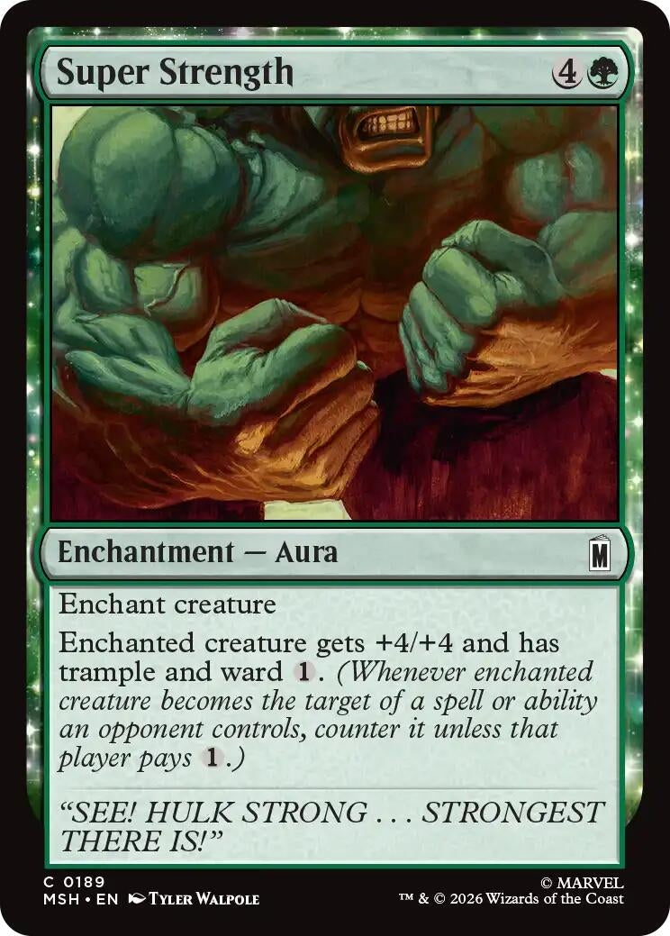 Image for Super Strength (189) (MSH) - Magic: The Gathering