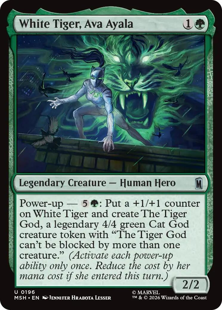 Image for White Tiger, Ava Ayala (196) (MSH) - Magic: The Gathering