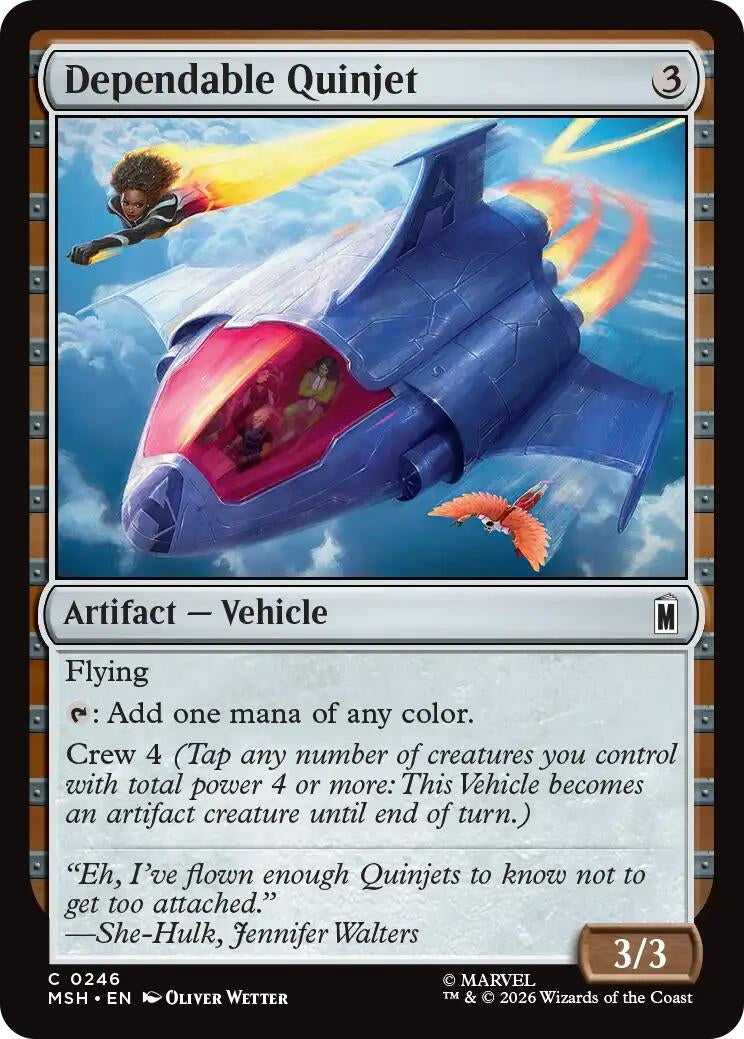 Image for Dependable Quinjet (246) (MSH) - Magic: The Gathering