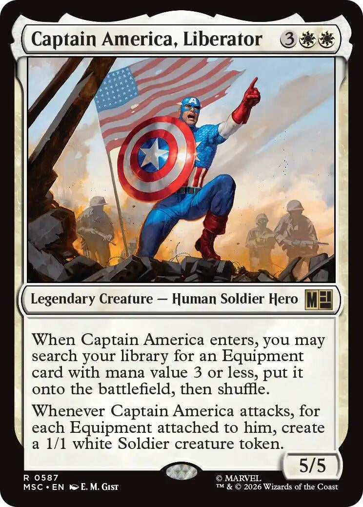 Image for Captain America, Liberator (587) (MSC) - Magic: The Gathering