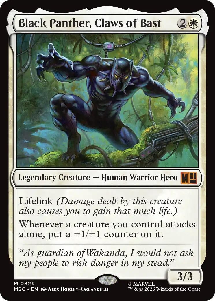 Image for Black Panther, Claws of Bast (829) (MSC) - Magic: The Gathering