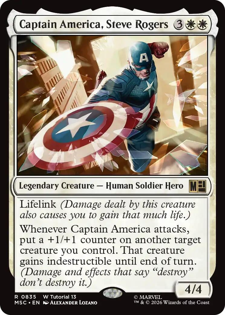 Image for Captain America, Steve Rogers (0835) (835) (MSC) - Magic: The Gathering