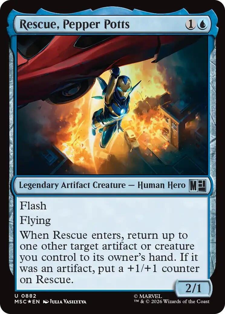 Image for Rescue, Pepper Potts (Surge Foil) (882) (MSC) - Magic: The Gathering