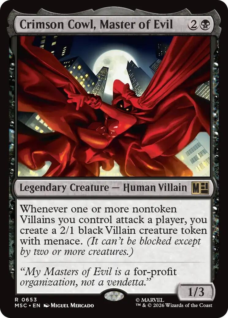 Image for Crimson Cowl, Master of Evil (653) (MSC) - Magic: The Gathering