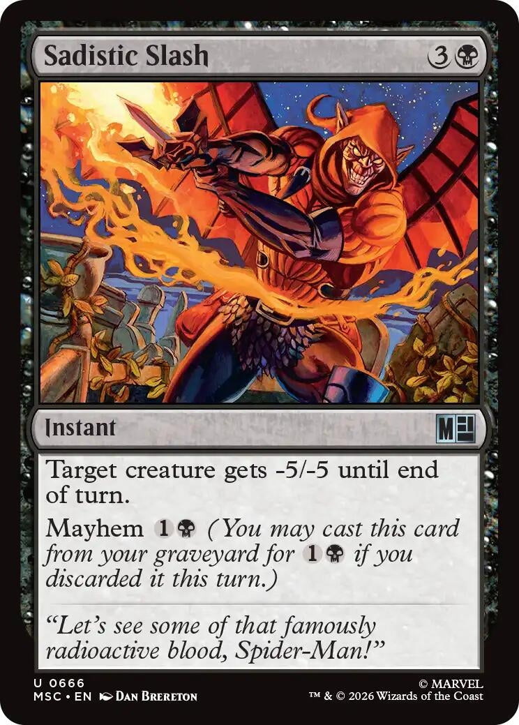 Image for Sadistic Slash (666) (MSC) - Magic: The Gathering