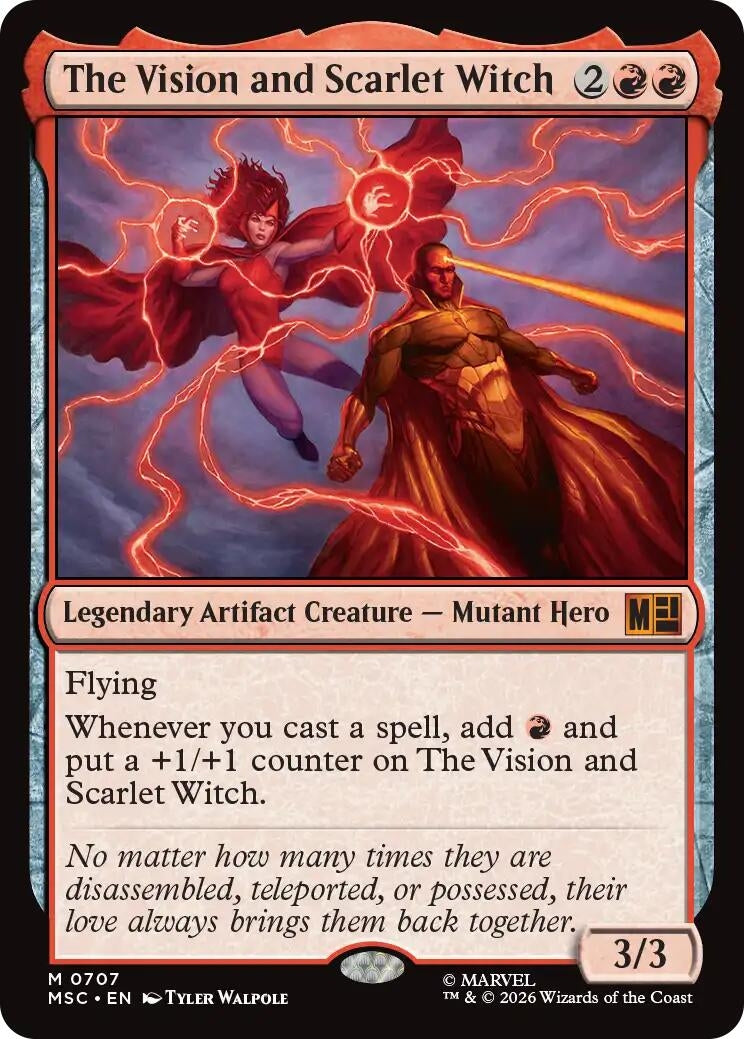 Image for The Vision and Scarlet Witch (707) (MSC) - Magic: The Gathering