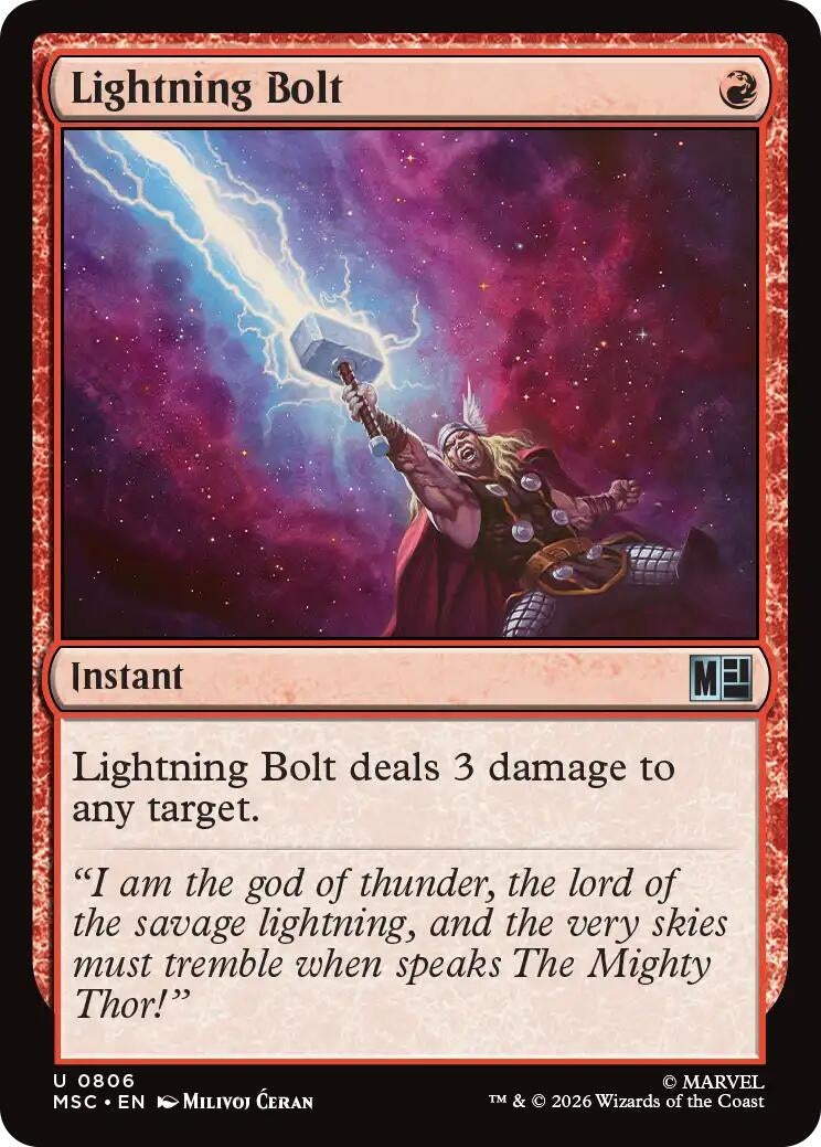 Image for Lightning Bolt (806) (MSC) - Magic: The Gathering
