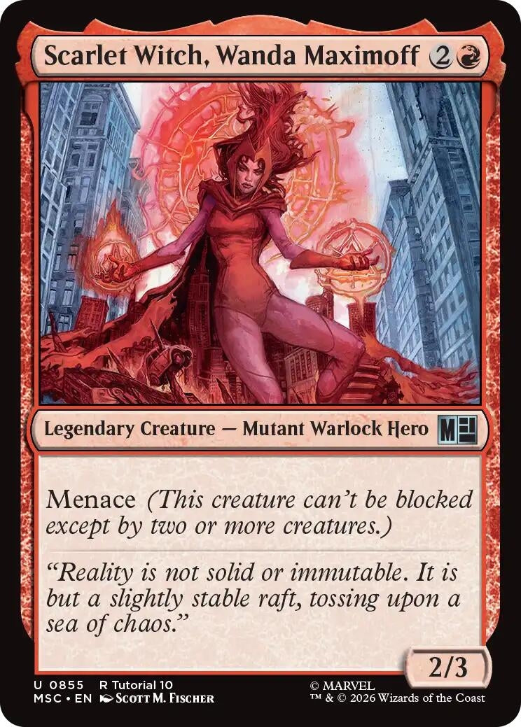 Image for Scarlet Witch, Wanda Maximoff (0855) (855) (MSC) - Magic: The Gathering
