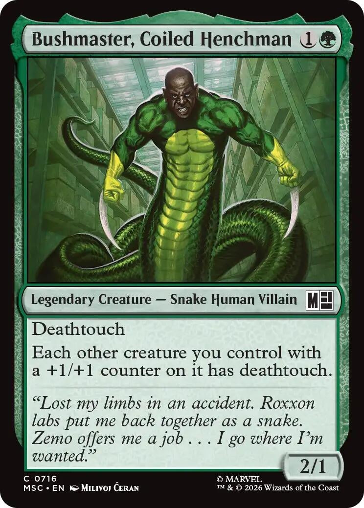 Image for Bushmaster, Coiled Henchman (716) (MSC) - Magic: The Gathering