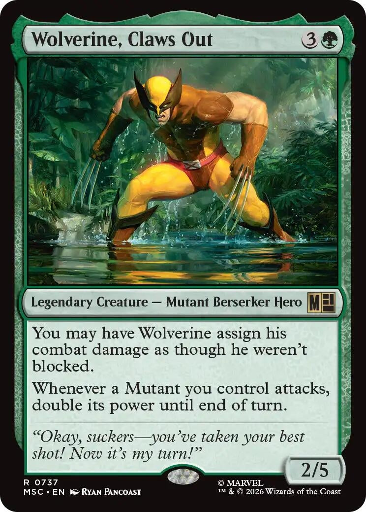 Image for Wolverine, Claws Out (737) (MSC) - Magic: The Gathering