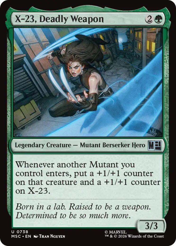 Image for X-23, Deadly Weapon (738) (MSC) - Magic: The Gathering