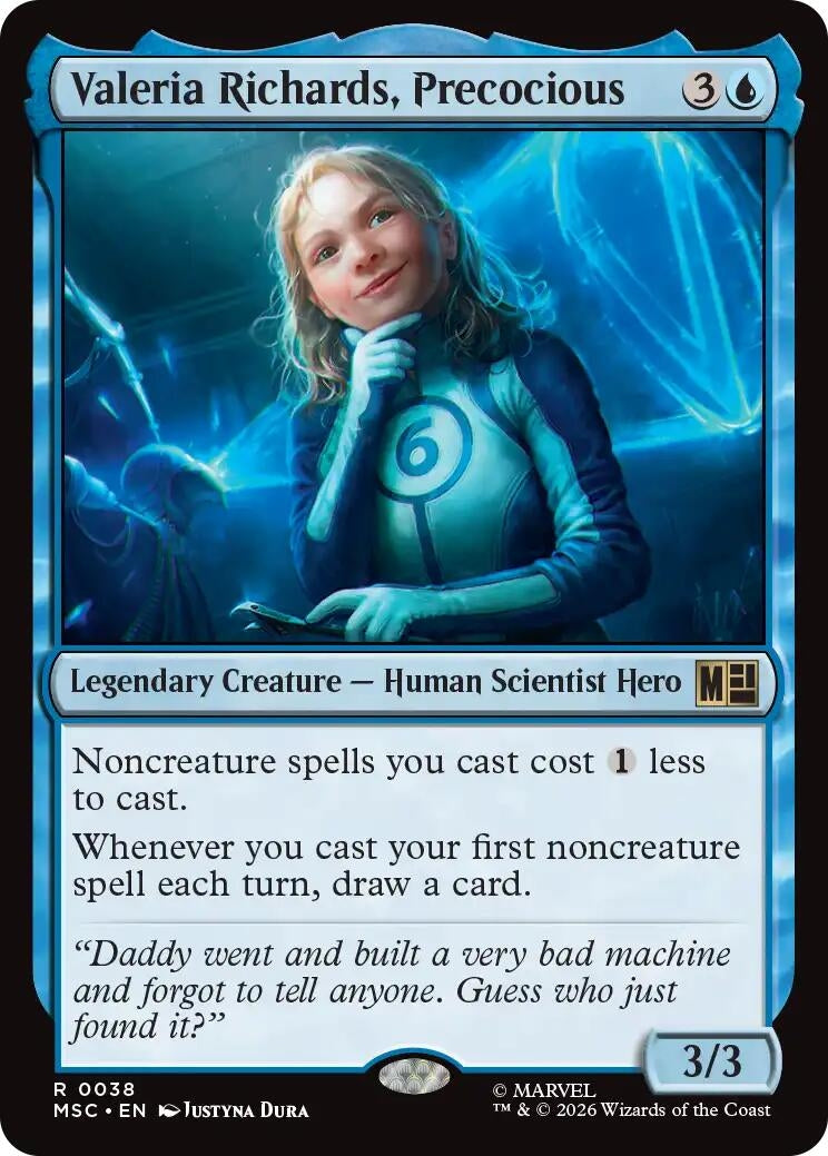 Image for Valeria Richards, Precocious (Surge Foil) (38) (MSC) - Magic: The Gathering