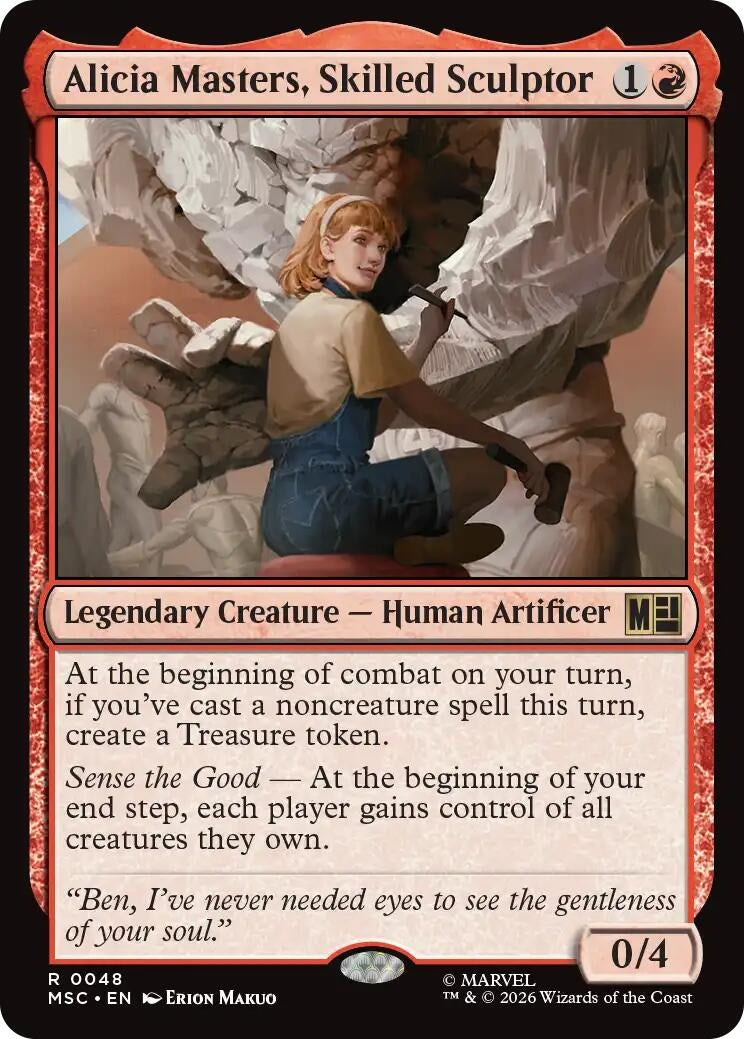 Image for Alicia Masters, Skilled Sculptor (Surge Foil) (48) (MSC) - Magic: The Gathering