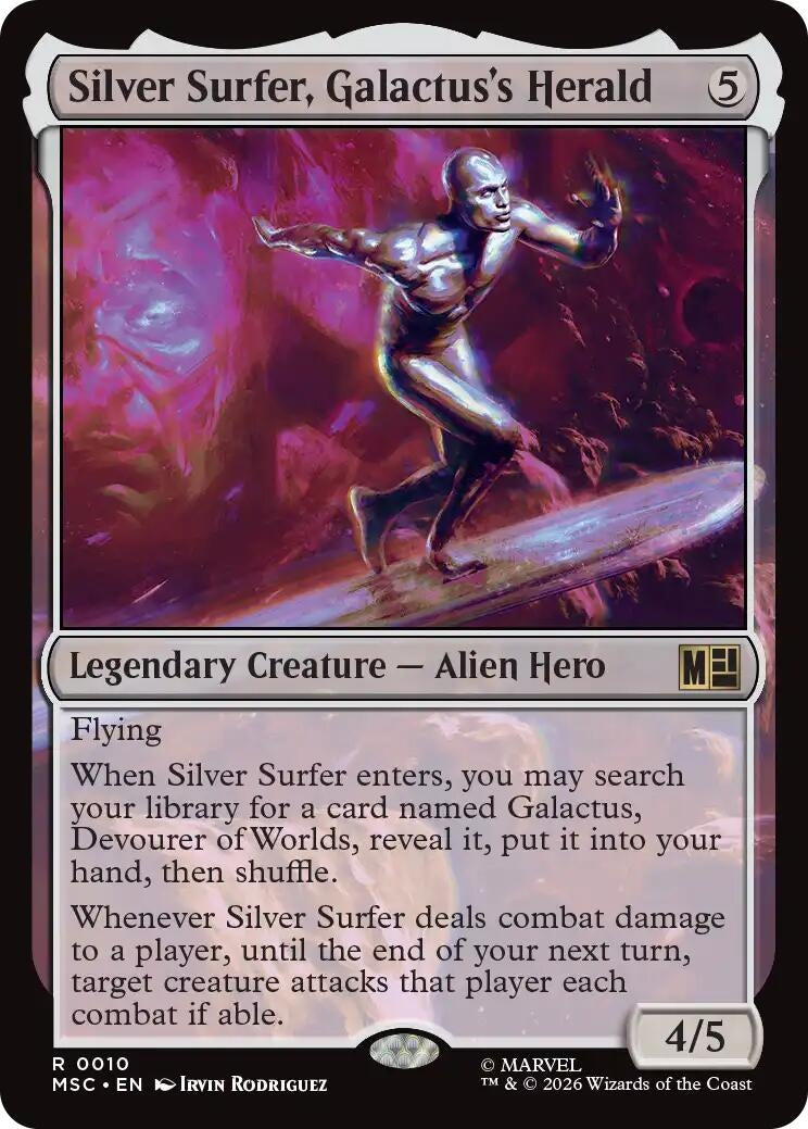 Image for Silver Surfer, Galactus's Herald (Surge Foil) (10) (MSC) - Magic: The Gathering