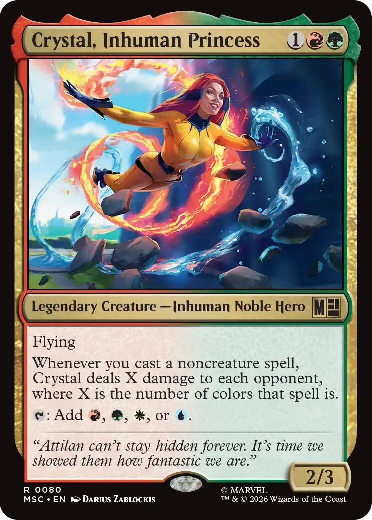 Image for Crystal, Inhuman Princess (Surge Foil) (80) (MSC) - Magic: The Gathering