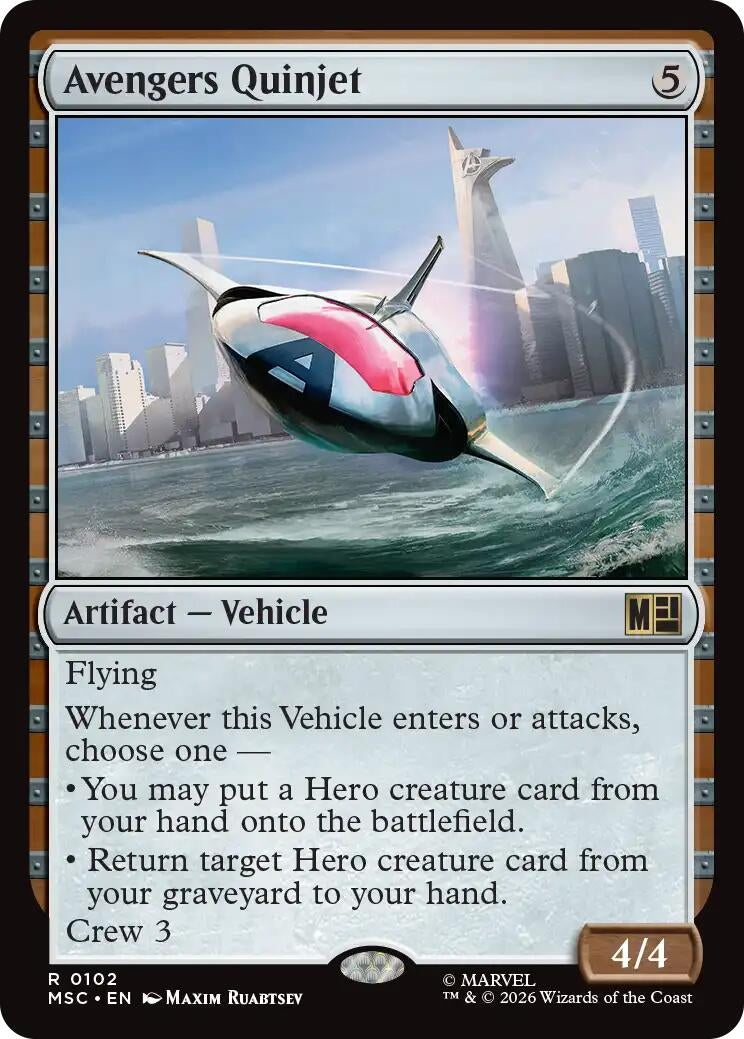 Image for Avengers Quinjet (Surge Foil) (102) (MSC) - Magic: The Gathering
