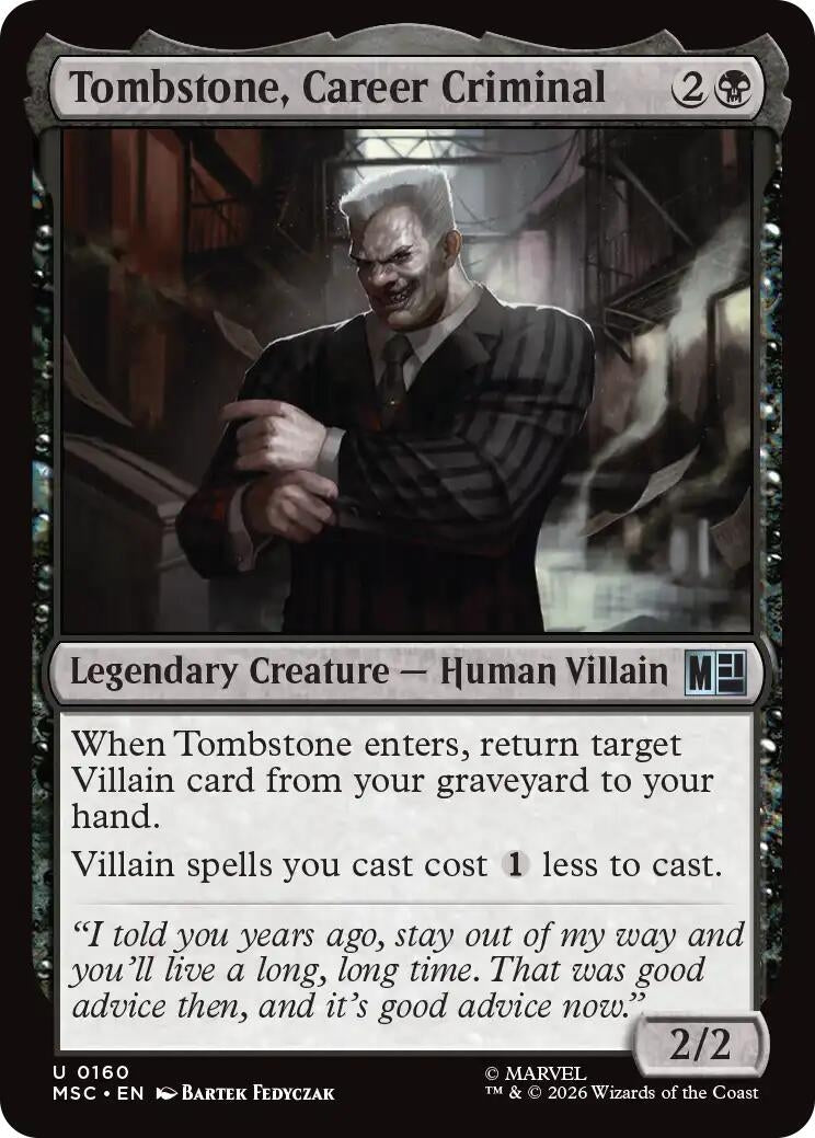 Image for Tombstone, Career Criminal (0160) (Surge Foil) (160) (MSC) - Magic: The Gathering