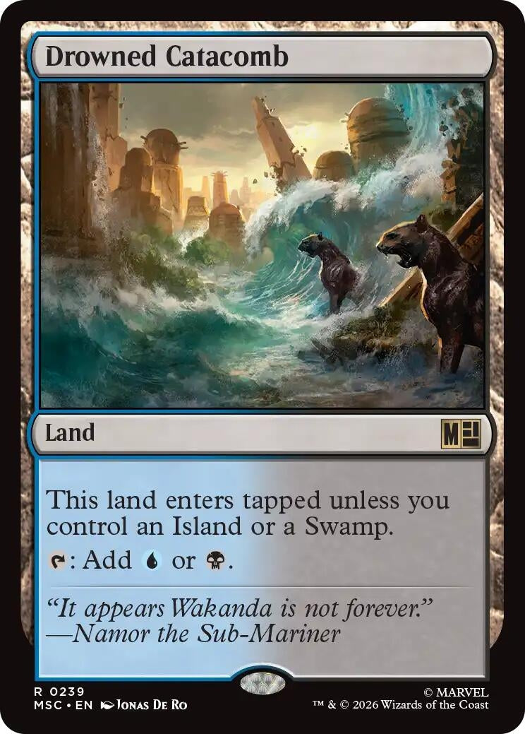 Image for Drowned Catacomb (Surge Foil) (239) (MSC) - Magic: The Gathering