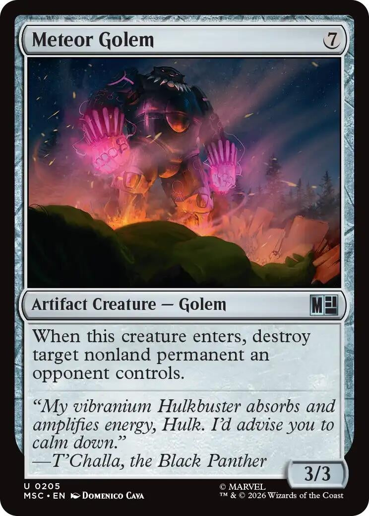 Image for Meteor Golem (205) (MSC) - Magic: The Gathering