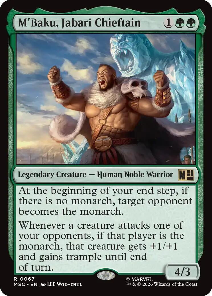 Image for M'Baku, Jabari Chieftain (Surge Foil) (67) (MSC) - Magic: The Gathering
