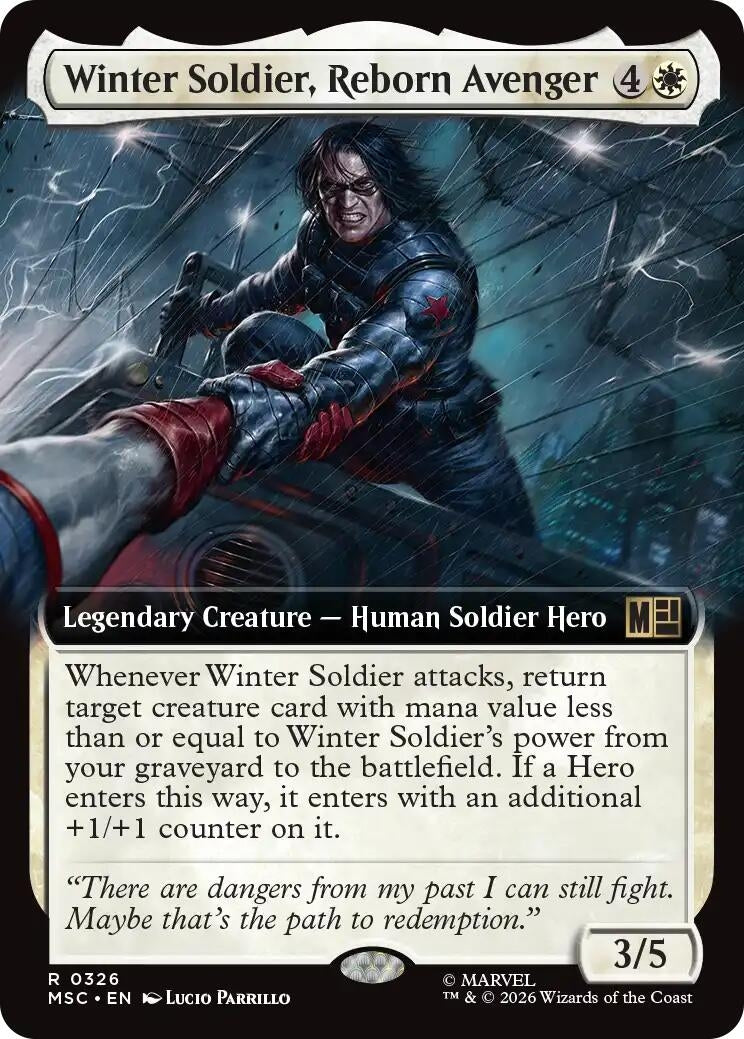 Image for Winter Soldier, Reborn Avenger (Extended Art) (326) (MSC) - Magic: The Gathering