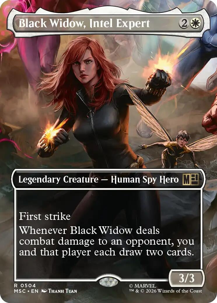 Image for Black Widow, Intel Expert (Borderless) (504) (MSC) - Magic: The Gathering