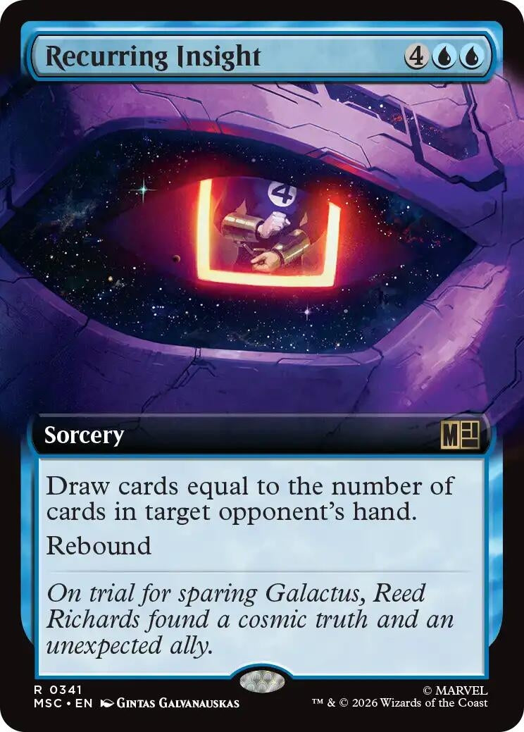 Image for Recurring Insight (Extended Art) (341) (MSC) - Magic: The Gathering