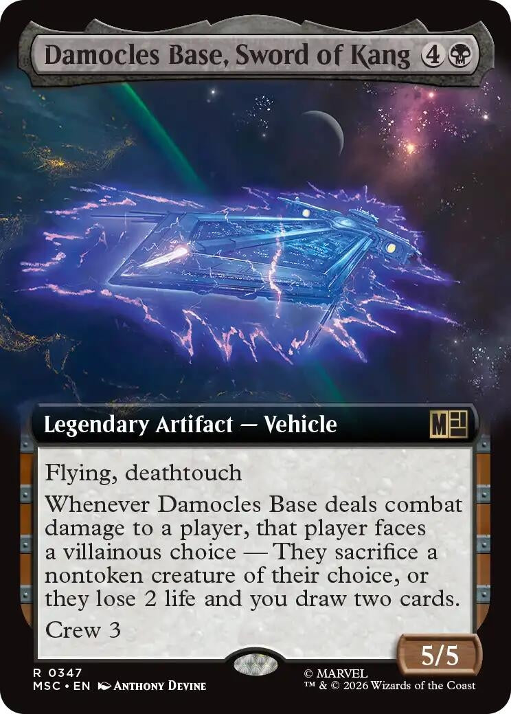 Image for Damocles Base, Sword of Kang (Extended Art) (347) (MSC) - Magic: The Gathering