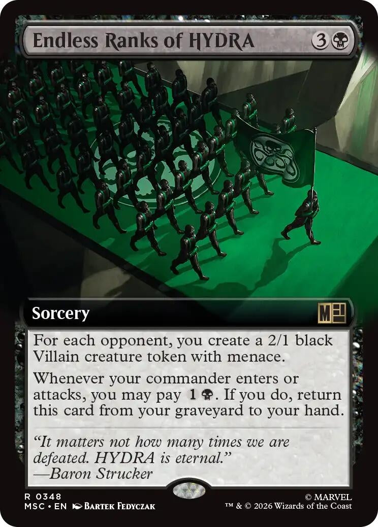 Image for Endless Ranks of HYDRA (Extended Art) (348) (MSC) - Magic: The Gathering