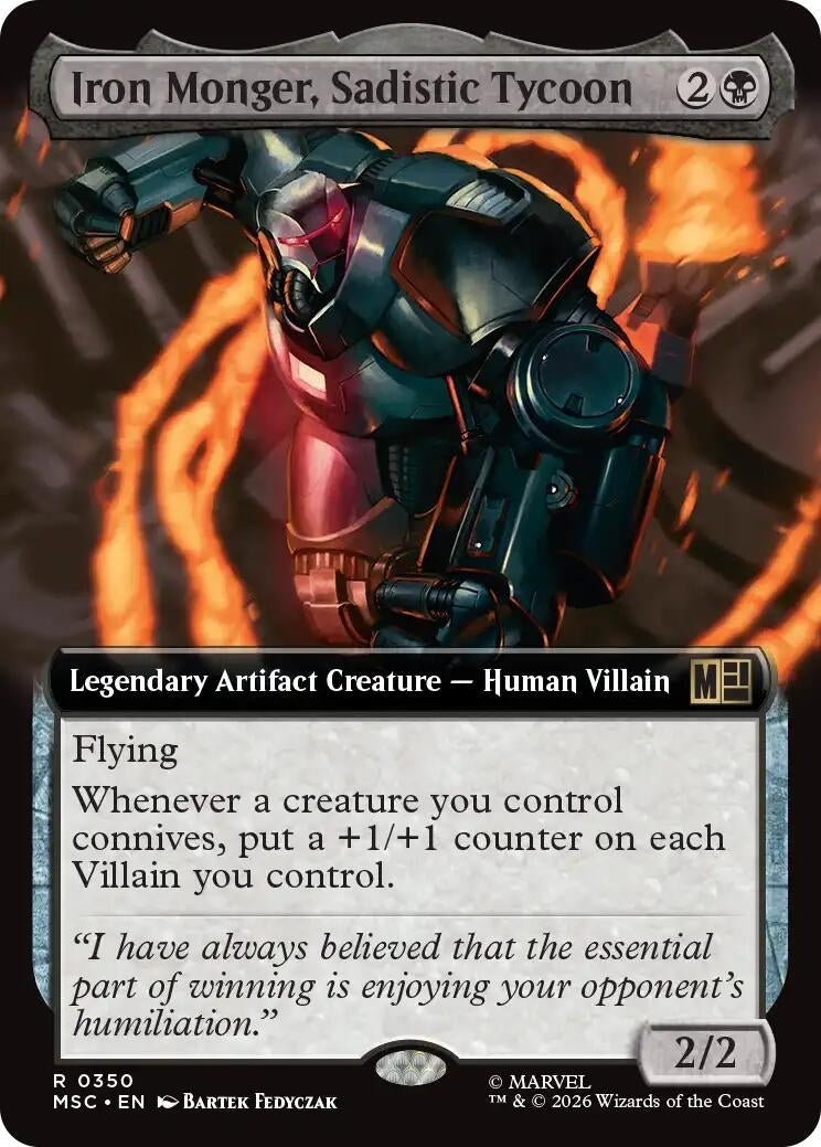 Image for Iron Monger, Sadistic Tycoon (Extended Art) (350) (MSC) - Magic: The Gathering