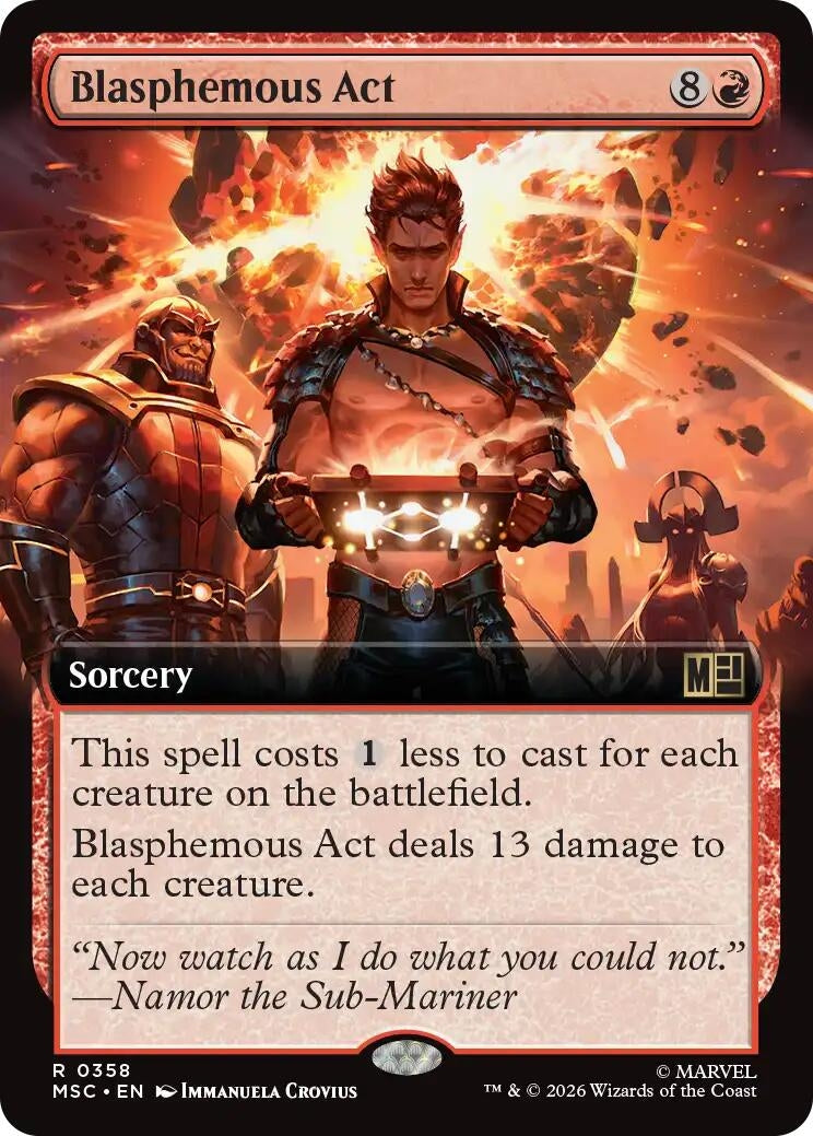 Image for Blasphemous Act (Extended Art) (358) (MSC) - Magic: The Gathering