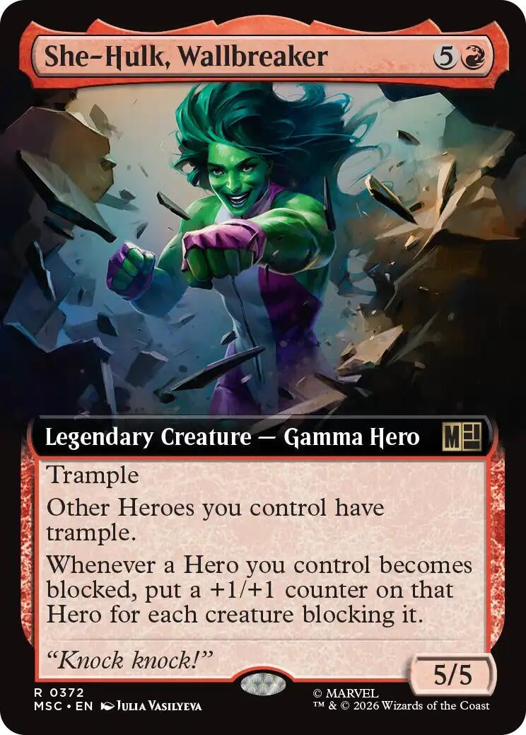 Image for She-Hulk, Wallbreaker (Extended Art) (372) (MSC) - Magic: The Gathering