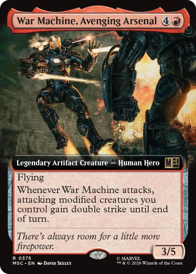 Image for War Machine, Avenging Arsenal (Extended Art) (375) (MSC) - Magic: The Gathering